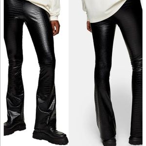 Faux crocodile topshop pants